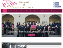 Tablet Screenshot of eliteschoolofcosmetology.com